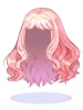 (服飾)蓬鬆中長波浪捲(粉)