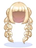 (服飾)日系雙髮辮假髮(金)